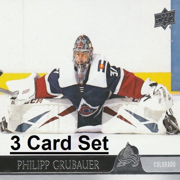 Philipp Grubauer Colorado Avalanche NHL Hockey Card Collection - 3 Card Set - Picture 1 of 4